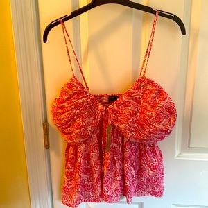 Cute pink and white j. Crew top